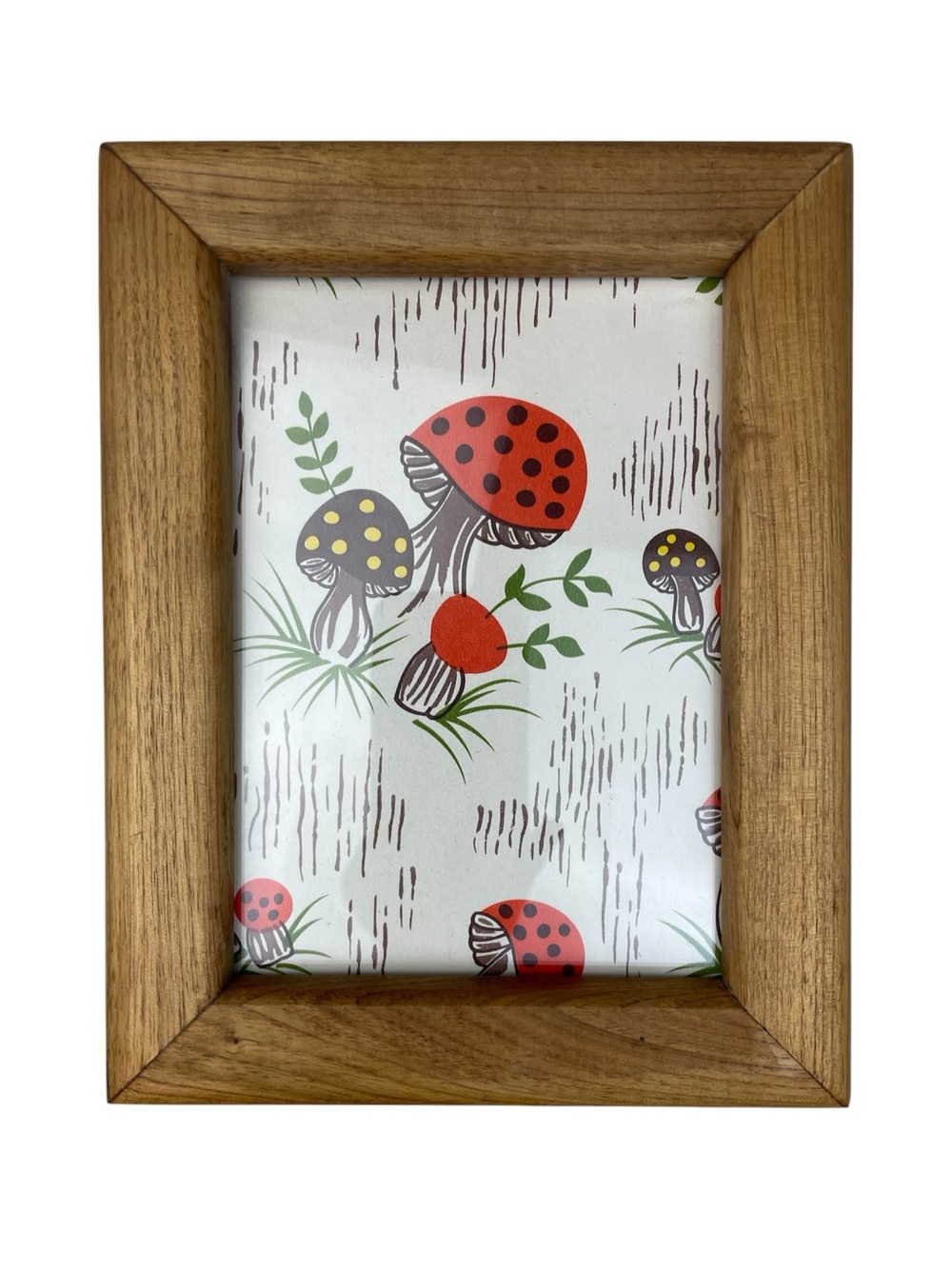 Framed Merry Mushroom Art Mid Century Modern Artwork